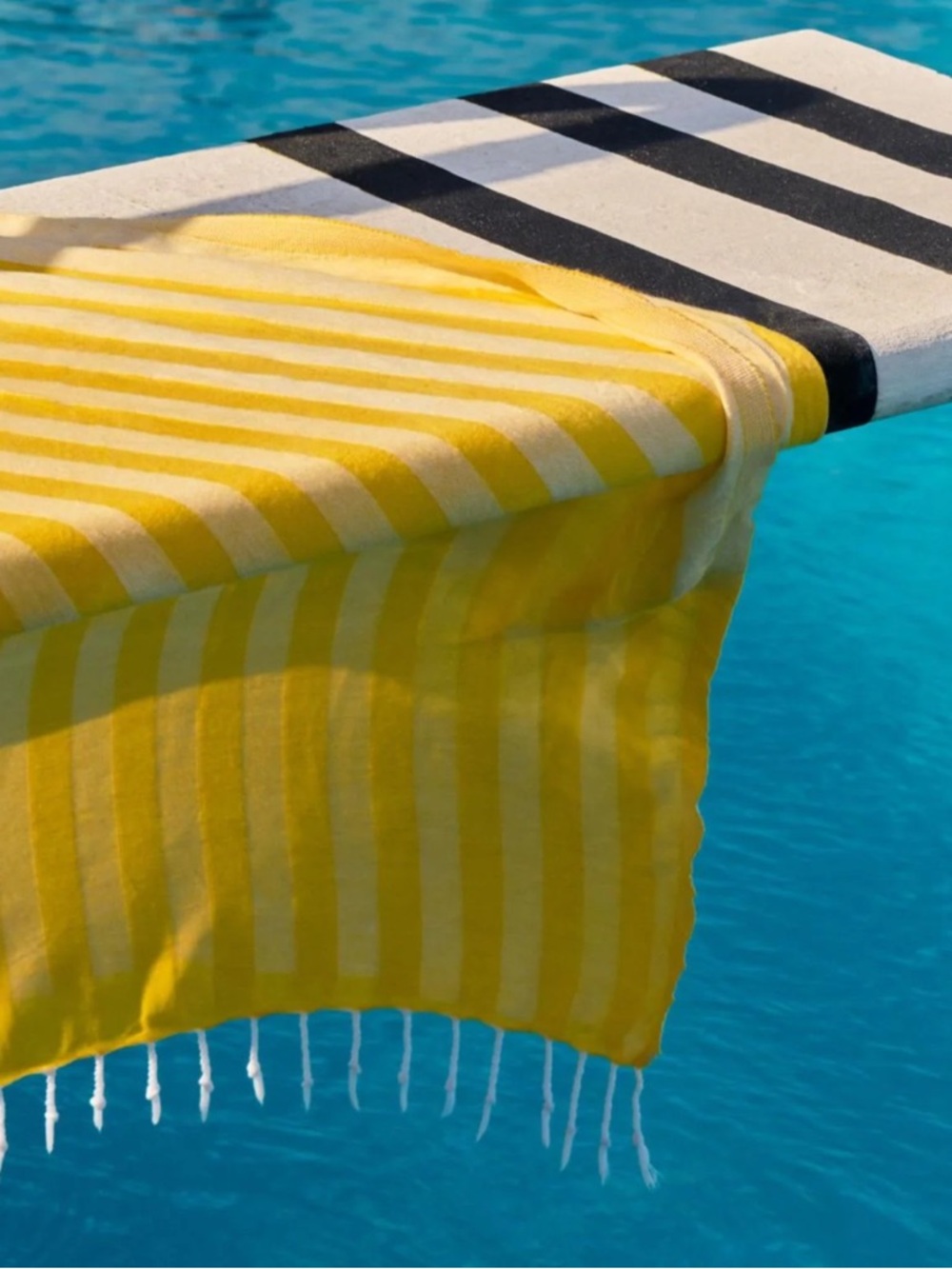 Striped Yellow & White Glossier Beach Towel